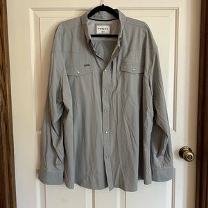 Poncho Shirt Men's Large Grey Outdoor Fishing Short Sleeve Lightweight Size XXL